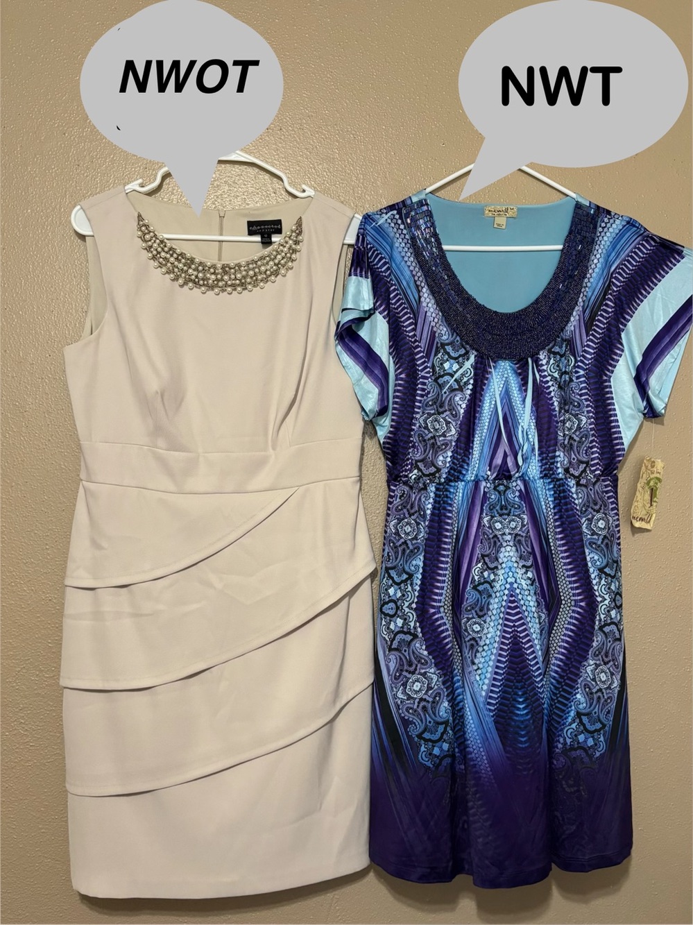 Women’s | Lot of 2 New | Jeweled Necklines Dresses
